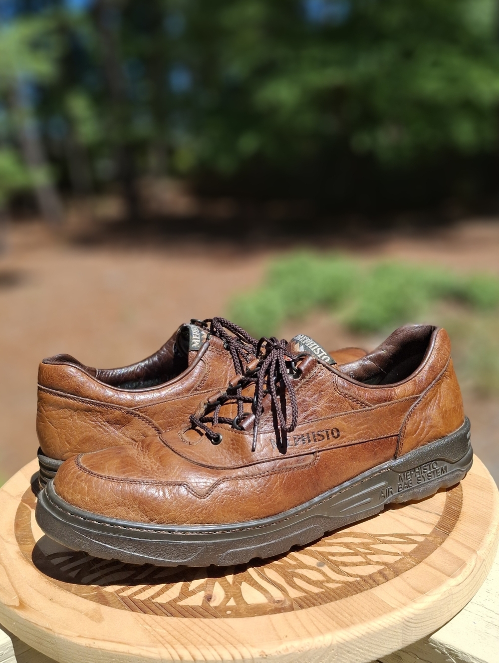 Mephisto Men's Match Brown Leather Walking Shoes Air Jet Air Bag Tech Size 11